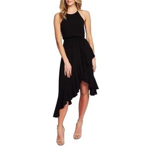 CeCe asymmetrical black cocktail dress, new with tags, Size 2